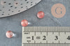 Cabochon watermelon stone rose 6mm,cabochon rond,cabochon watermelon,cabochon rose création bijoux, x1 G1626