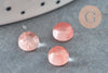 Cabochon watermelon stone rose 6mm,cabochon rond,cabochon watermelon,cabochon rose création bijoux, x1 G1626