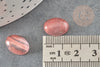 Cabochon watermelon stone rose, cabochon ovale, bijou pierre,cabochon 14mm, Cabochon verre, X1 G1316