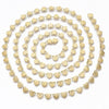 Chaine acier dorée 14k cœur,chaine fantaisie collier,sans nickel,chaine fantaisie, acier doré,chaine complète,6.5mm,1 mètre,G6804