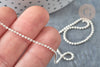 Chaine boules facettées blanche laiton doré 1,5mm , chaine création bijoux,grossiste chaine,x 5 mètres G7832