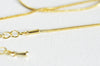 Chaine fine dorée serpent 16K 2.5 microns,chaine collier, chaine complète,chaine dorée,1.5 mm, 44cm, X1 G3269