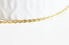 Chaine forçat acier inoxydable 304 dorée IP 14K 2.5mm, x1 mètre (G5521)