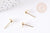 Clous puces oreille boule acier 304 doré inoxydable 14k 4mm, x10 (G0056)