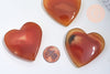 Coeur agate naturelle orange druze, agate naturelle roulée, pierre semi-precieuse, séance lithothérapie, 47mm, X1 G5651