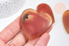 Coeur agate naturelle orange druze, agate naturelle roulée, pierre semi-precieuse, séance lithothérapie, 47mm, X1 G5651