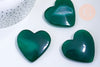 Coeur agate naturelle vert druze, agate naturelle roulée, pierre semi-precieuse, séance lithothérapie, 47mm, X1 G5652