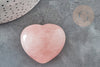 Coeur quartz rose naturel 45mm, quartz rose naturel roulé, pierre semi-precieuse, séance lithothérapie, X1 G9183