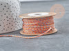 Cordon en coton tressé orange rouge bleu 1.2mm, cordon pour bijoux scrapbooking et fabrication bijoux, x1 mètre G9196