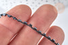 Cordon perles noires irisées nylon 1,5~3mm, création bijoux Couture broderie, le mètre G7475