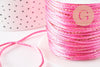 Cordon rose or, fabrication bijoux, ruban mariage, scrapbooking, largeur 1.5mm, X 1mètre G3724