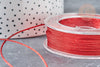 Cordon rouge tressé cuivre polyester 1mm, cordon métalisé pour bijoux, X 1mètre G8175