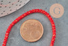 Cordon satiné torsadé rouge et or largeur 2.5-3mm, cordon rouge scrapbooking,corde décoration, X 1mètre G6713