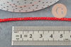 Cordon satiné torsadé rouge et or largeur 2.5-3mm, cordon rouge scrapbooking,corde décoration, X 1mètre G6713