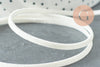 Cordon suédé blanc, cordon pour bijoux,cordon cuir, création bijoux, scrapbooking, largeur 4mm, X 1mètre G0640