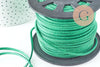 Cordon suédé vert à paillettes imitation cuir4mm, x 1mètre (G1287)