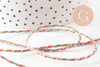 Cordon tressé Orange Rose bleu or 1.5mm x1 mètre G9728
