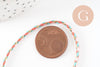 Cordon tressé Orange Rose bleu or 1.5mm x1 mètre G9728