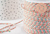 Cordon tressé Orange Rose bleu or 1.5mm x1 mètre G9728