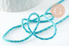 Cordon tressé turquoise et vert 2mm, cordon pour bijoux et scrapbooking, X 1 mètre G9502