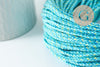 Cordon tressé turquoise et vert 2mm, cordon pour bijoux et scrapbooking, X 1 mètre G9502