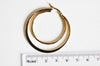 Créoles double acier inoxydable 304 doré 46mm, x2 (G1311)