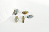 EP Cabochon dôme marquise navette labradorite, fournitures créatives, cabochon la bradorite,cabochon pierre, pierre naturelle,14mmx7mm,G3042