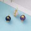 EP Pendentif ovale améthyste quartz rose lapis zamac doré 18mm,pendentif création bijoux pierre naturelle,x 3 G6265
