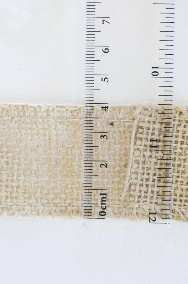 EP Ruban jute, décoration rustique 4cm de large, ruban matière naturelle,ruban mariage,fourniture créative, décor champêtre, 1 mètre, G5929