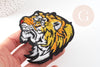 Ecusson brodé à repasser tigre customisation vêtement, écusson thermocollant,patch écusson brodé,85mm, x1 G2858