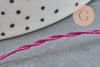 Fil rose fuchsia métallisé, fournitures créatives, fil original, création bijoux, fil Couture broderie,fil rose, diamètre 0.8mm, x 1M G2315