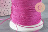Fil rose fuchsia métallisé, fournitures créatives, fil original, création bijoux, fil Couture broderie,fil rose, diamètre 0.8mm, x 1M G2315