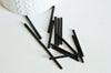 Grandes perles rocaille Tube noires 20x2,5mm,verre noir, long tube,perle tube noir, création bijoux, X 10gr G3155