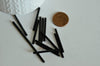 Grandes perles rocaille Tube noires 20x2,5mm,verre noir, long tube,perle tube noir, création bijoux, X 10gr G3155