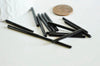 Grandes perles rocaille Tube noires 20x2,5mm,verre noir, long tube,perle tube noir, création bijoux, X 10gr G3155