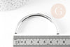 Gros tube laiton or blanc 69mm,tube argenté plaqué rhodium pour création de bijoux, x1 (G2126)