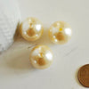 Grosse perle nacrée, fourniture bijoux, imitation perle de culture, création bijoux, perles blanches nacrées, 22mm, lot de 3-G1360