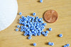 Grosses perles de rocaille bleu tendre 4mm, perles rocaille, grosse perles, bleu opaque, X10 grammes-G3817