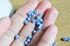 Grosses perles de rocaille bleu tendre 4mm, perles rocaille, grosse perles, bleu opaque, X10 grammes-G3817