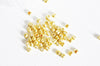 Grosses perles rocaille dorées brillantes 4mm, fournitures bijoux, perle métallisé, doré opaque,diamètre 4mm, X 10gr G1950