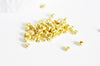 Grosses perles rocaille dorées brillantes 4mm, fournitures bijoux, perle métallisé, doré opaque,diamètre 4mm, X 10gr G1950