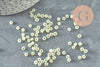 Grosses perles rocaille jaune clair, perles rocaille jaune, jaune opaque,perles verre, diamètre 4mm, lot 10Gr (G2081)