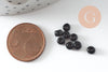 Grosses perles rocaille noire,perles rocaille noire,perles verre, création bijou,noir opaque, 4mm, x 10Gr (G0901)