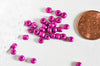 Grosses perles rocaille rose fuchsia 4mm,perles rocaille rose opaque, création bijoux , x10 Gr (G3737)