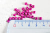 Grosses perles rocaille rose fuchsia 4mm,perles rocaille rose opaque, création bijoux , x10 Gr (G3737)