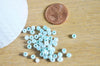 Grosses perles rocaille vert nacré, perles rocaille vertes, vert opaque, diamètre 4mm x 10Gr (G3815)