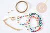 Kit bracelet Vecchio multicolore personnalisé lettres zircon, Coffrets et kits pour la création de bijoux fantaisie DIY, la pochette G8747