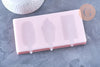 Moule à glace silicone rose, Moule patisserie, moule en silicone pour réaliser des esquimaux,18.2cm x1 G5106