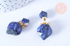 Pendentif bouteille parfum sodalite laiton 27mm, pendentif pierre sodalite naturelle, x1 G7147