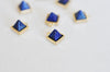 Pendentif carré lapis Lazulis, pendentif pierre,Pendentif lapis Lazulis,lapis naturel, pierre bleue,pierre naturelle,8mm, x2, G0932